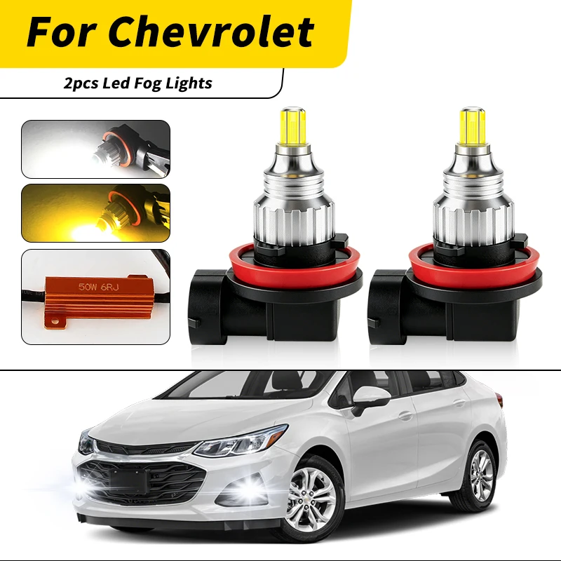 1/2pcs LED Car Front Fog Light Yellow/White Lamp Auto H8H11 Bulb DC12V Canbus Decoder For Chevrolet Cruze 2009-2019 accessories
1/2pcs LED Car Front Fog Light Yellow/White Lamp Auto H8H11 Bulb DC12V Canbus Decoder For Chevrolet Cruze 2009-2019 accessories