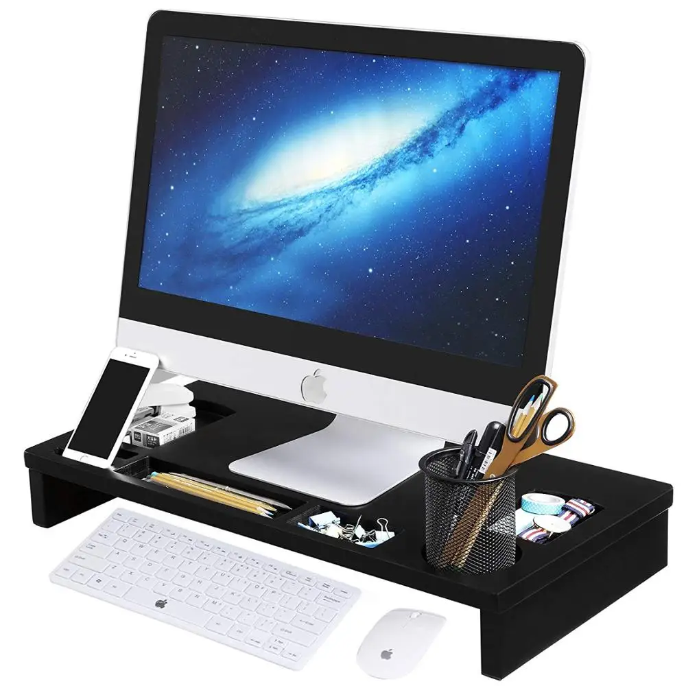 Bamboo Monitor Stand Riser with Storage Organizer Laptop Cellphone TV Printer Stand Desktop Container Black
Bamboo Monitor Stand Riser with Storage Organizer Laptop Cellphone TV Printer Stand Desktop Container Black