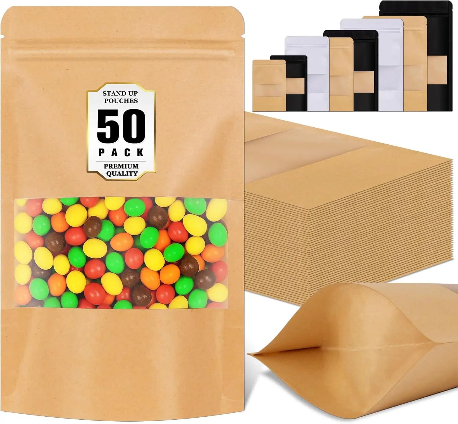 Jetmore 50 Pcs Smell Proof Bag, Resealable Bags for Small Business, Sealable Treat Bags, Reusable Frosted Clear Window Stand Up Pouches, Packaging for Snack, Food, Candy, Spice, Nuts, Product(4x6in)
Jetmore 50 Pcs Smell Proof Bag, Resealable Bags for Small Business, Sealable Treat Bags, Reusable Frosted Clear Window Stand Up Pouches, Packaging for Snack, Food, Candy, Spice, Nuts, Product(4x6in)