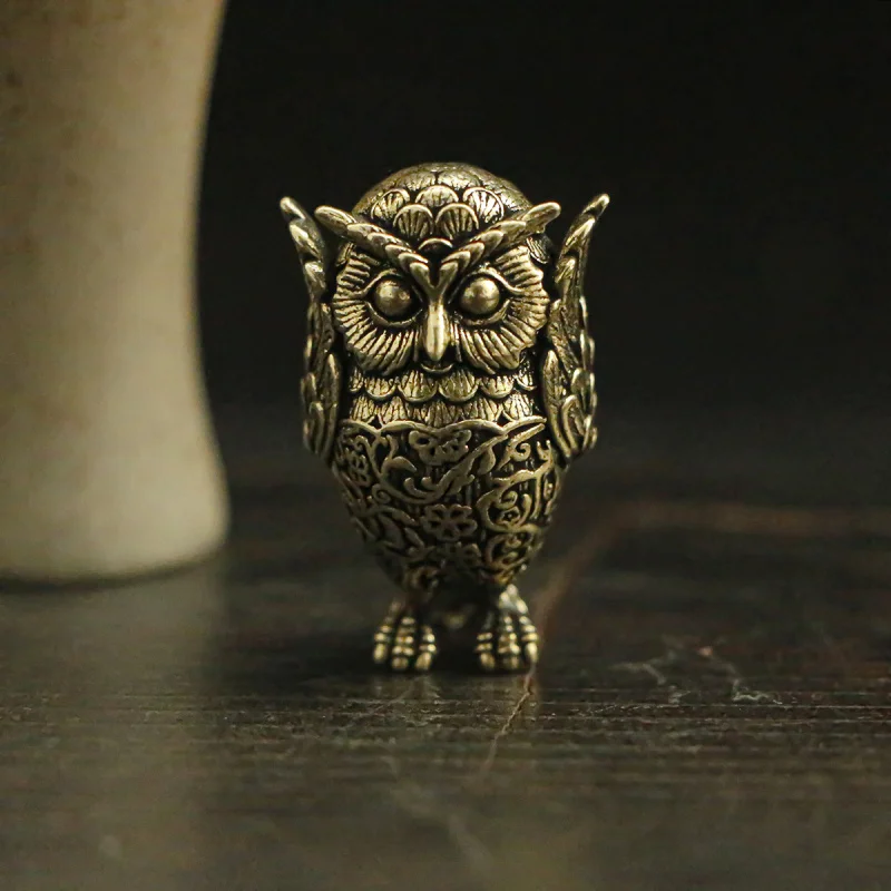 New Retro Solid Brass Owl Creative Animal Copper Ornament Desktop Decoration Copperware
New Retro Solid Brass Owl Creative Animal Copper Ornament Desktop Decoration Copperware