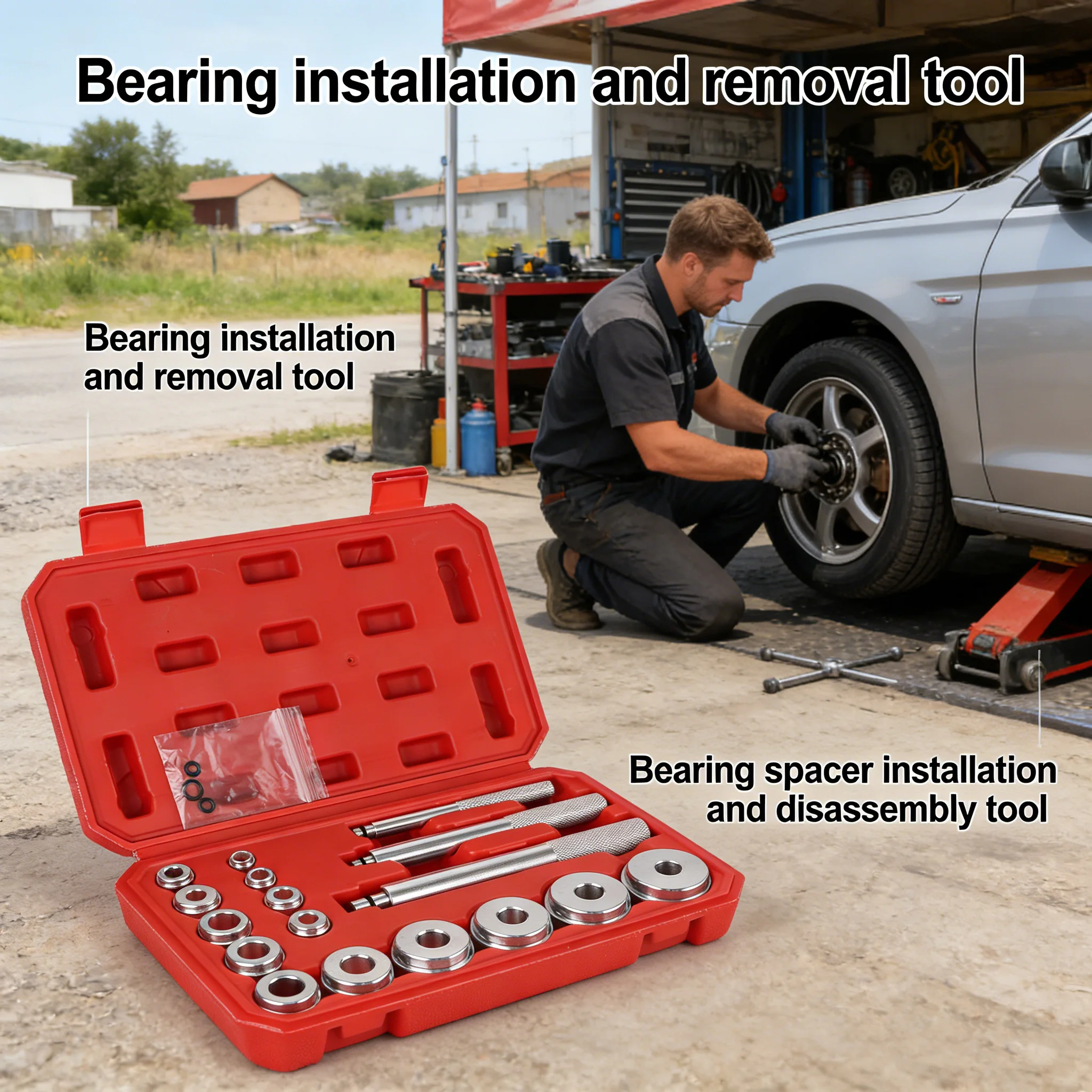 Aluminum wheel bearing kit17 Pcs/Set Repair Kit Bearing Disassembly Tool Seal Driver Installer Remover Automotive Tools
Aluminum wheel bearing kit17 Pcs/Set Repair Kit Bearing Disassembly Tool Seal Driver Installer Remover Automotive Tools