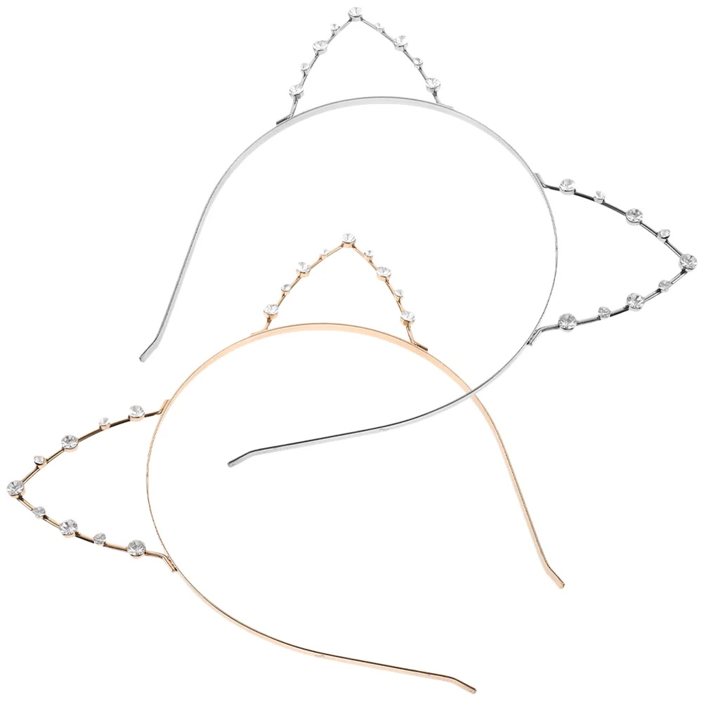 2 Pcs Cat Ear Headband Rhinestone Hairbands Braiders For Women Jewelry Party Wedding Accessories Halloween Costume
2 Pcs Cat Ear Headband Rhinestone Hairbands Braiders For Women Jewelry Party Wedding Accessories Halloween Costume