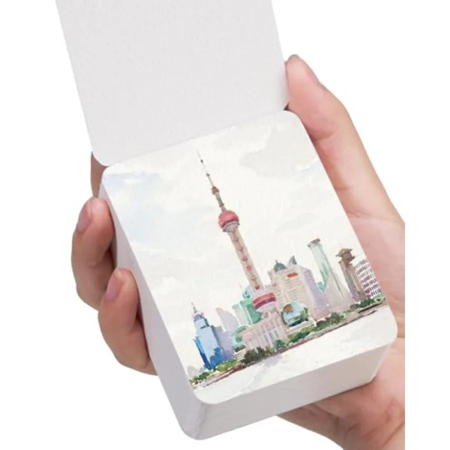 Mini Watercolor Sketchbook 60 Sheets 2.6 x 3.3 inch 100% Cotton Cold Press 300gsm/140lb, Mini Travel Small Watercolor Book Squa
Mini Watercolor Sketchbook 60 Sheets 2.6 x 3.3 inch 100% Cotton Cold Press 300gsm/140lb, Mini Travel Small Watercolor Book Squa