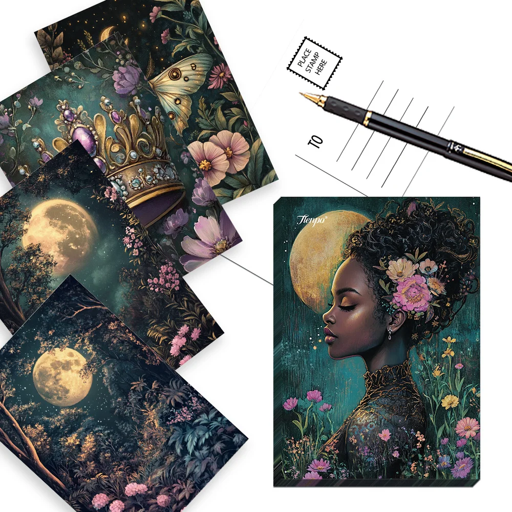32pcs, Gothic Midnight Garden postcards, wall stickers, mailing cards, greeting cards, DIY postcards, commemorative postcards
32pcs, Gothic Midnight Garden postcards, wall stickers, mailing cards, greeting cards, DIY postcards, commemorative postcards