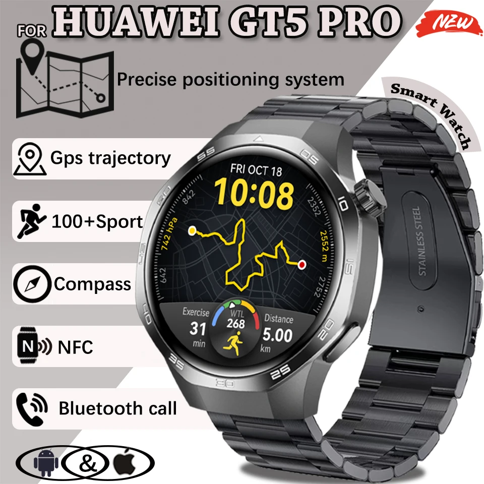 2025 New Watch GT5 Pro Smart Watch 1.53 AMOLED Screen NFC GPS Tracker BT Call Health Waterproof Smartwatch Men Women For HUAWEI
2025 New Watch GT5 Pro Smart Watch 1.53 AMOLED Screen NFC GPS Tracker BT Call Health Waterproof Smartwatch Men Women For HUAWEI
