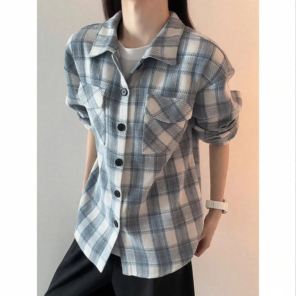 Men's Plaid Flannel Shirt Long Sleeve Loose Fit Fashionable Casual Versatile Mid-Length Spring Autumn New Style Button up Coat
Men's Plaid Flannel Shirt Long Sleeve Loose Fit Fashionable Casual Versatile Mid-Length Spring Autumn New Style Button up Coat