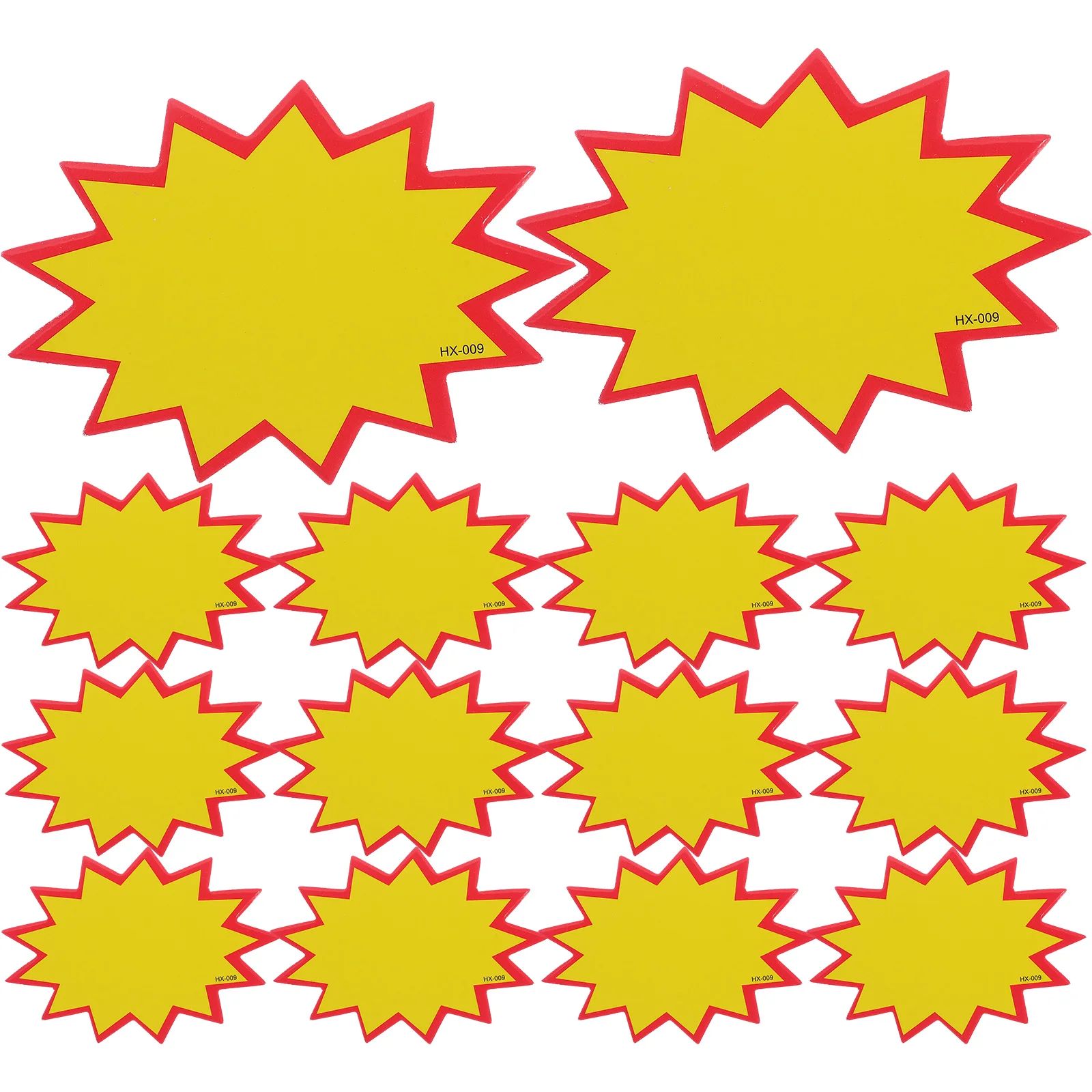 200pcs Store Promotional Signs Label Sale Tag Burst Sign Advertising Paper Garage Sale Pricing Sign Shop Price Explosion Sticker
200pcs Store Promotional Signs Label Sale Tag Burst Sign Advertising Paper Garage Sale Pricing Sign Shop Price Explosion Sticker
