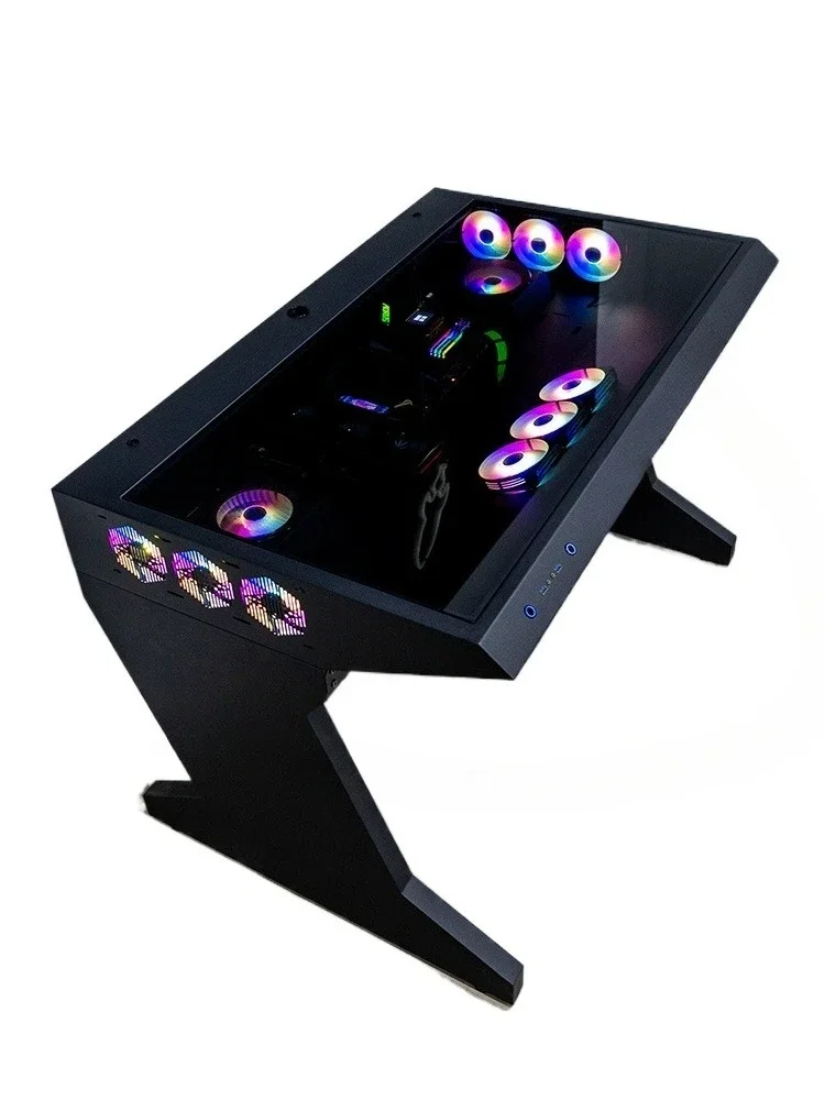 Computer chassis integrated table cool science fiction water-cooled special-shaped built-in fully transparent large chassis
Computer chassis integrated table cool science fiction water-cooled special-shaped built-in fully transparent large chassis