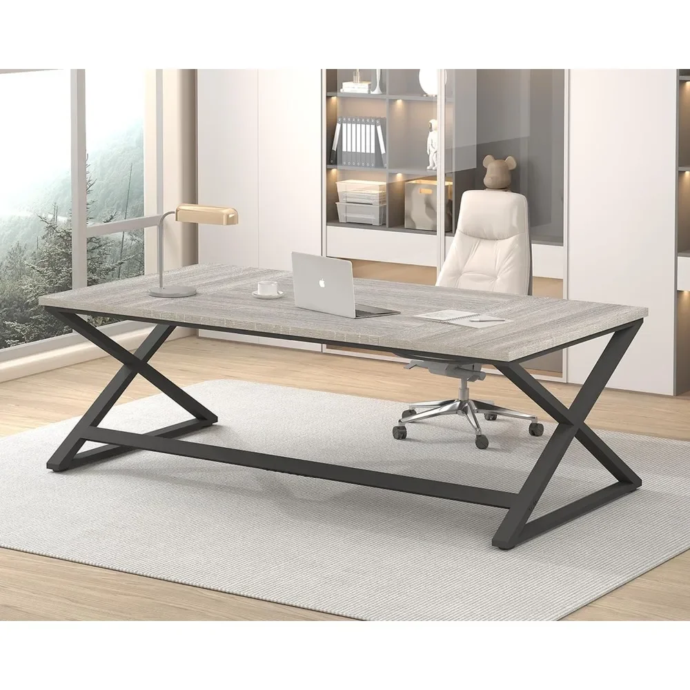 Extra Large Desk,Home Office Computer Desk,Simple Wide Work Desk for Writing Study in Bedroom, Industrial Wood Metal Gaming Desk
Extra Large Desk,Home Office Computer Desk,Simple Wide Work Desk for Writing Study in Bedroom, Industrial Wood Metal Gaming Desk