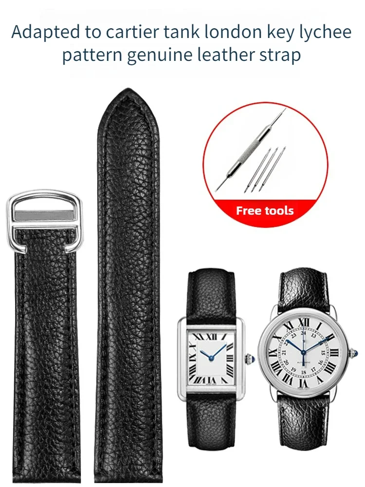 Lychee patterned watch strap suitable for Cartier Tank TANK watch strap, Kalibo London SOLO leather strap accessories
Lychee patterned watch strap suitable for Cartier Tank TANK watch strap, Kalibo London SOLO leather strap accessories