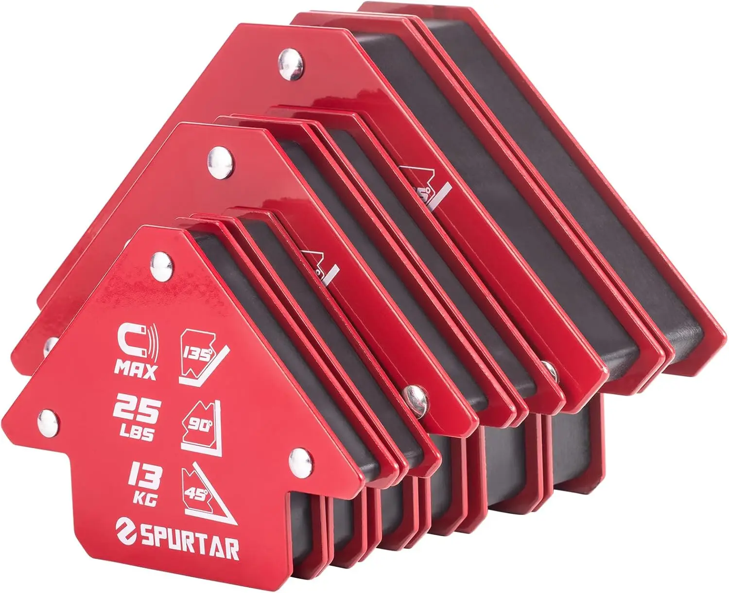 Welding Magnets 6pcs, 75lbs 50lbs 25lbs Heavy Duty Magnetic Holder Tools, 45°/90°/135° Angle for Welding
Welding Magnets 6pcs, 75lbs 50lbs 25lbs Heavy Duty Magnetic Holder Tools, 45°/90°/135° Angle for Welding