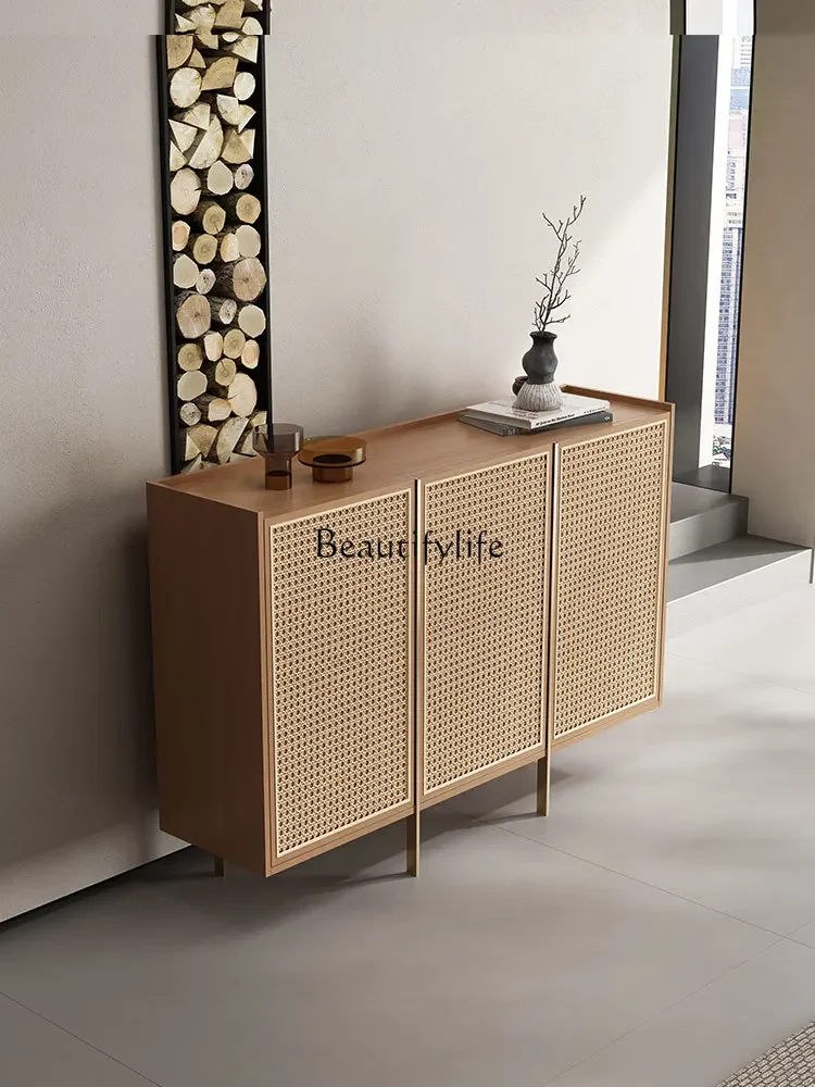 5Medieval style shoe cabinet New Chinese style retro rattan entrance cabinet
5Medieval style shoe cabinet New Chinese style retro rattan entrance cabinet