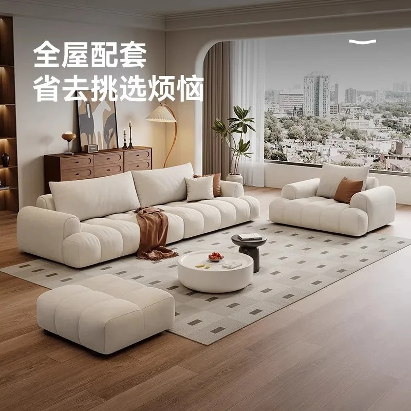Cloud Puff Sofa Living Room Small Apartment Cream Wind Fabric Sofa
Cloud Puff Sofa Living Room Small Apartment Cream Wind Fabric Sofa