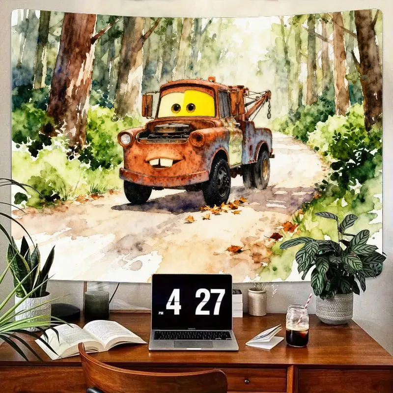 1PC Disney Pixar Cars Mater Watercolor Tapestry, Rustic Forest Road Wall Art for Kids' Room Bedroom Decor, Movie Fan Gift
1PC Disney Pixar Cars Mater Watercolor Tapestry, Rustic Forest Road Wall Art for Kids' Room Bedroom Decor, Movie Fan Gift