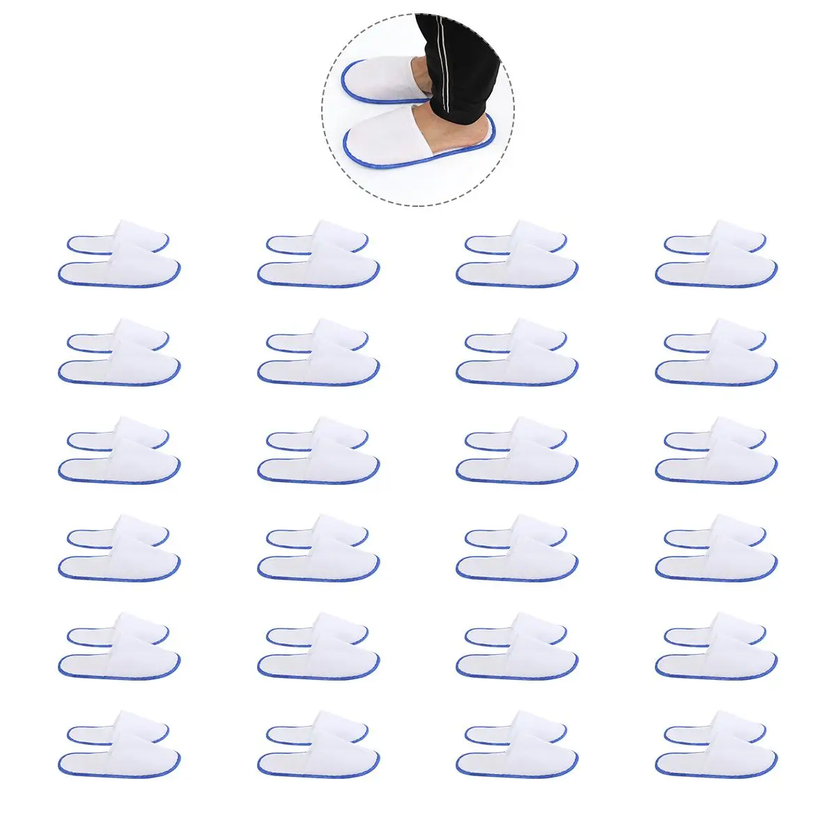 24 Pairs Disposable Non-slip Slippers Indoor Travel White Men Home Cozy Comfortable Hotel Closed Toe Thicken
24 Pairs Disposable Non-slip Slippers Indoor Travel White Men Home Cozy Comfortable Hotel Closed Toe Thicken