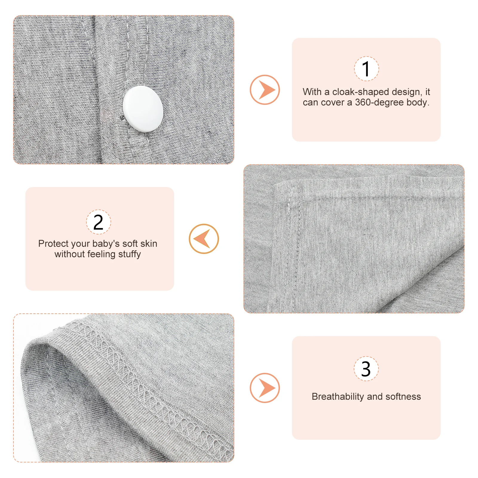 Cotton Breastfeeding Cover Cloak -Degree Privacy Nursing Shield Outdoor Feeding Baby Stroller Shade Cloth
Cotton Breastfeeding Cover Cloak -Degree Privacy Nursing Shield Outdoor Feeding Baby Stroller Shade Cloth