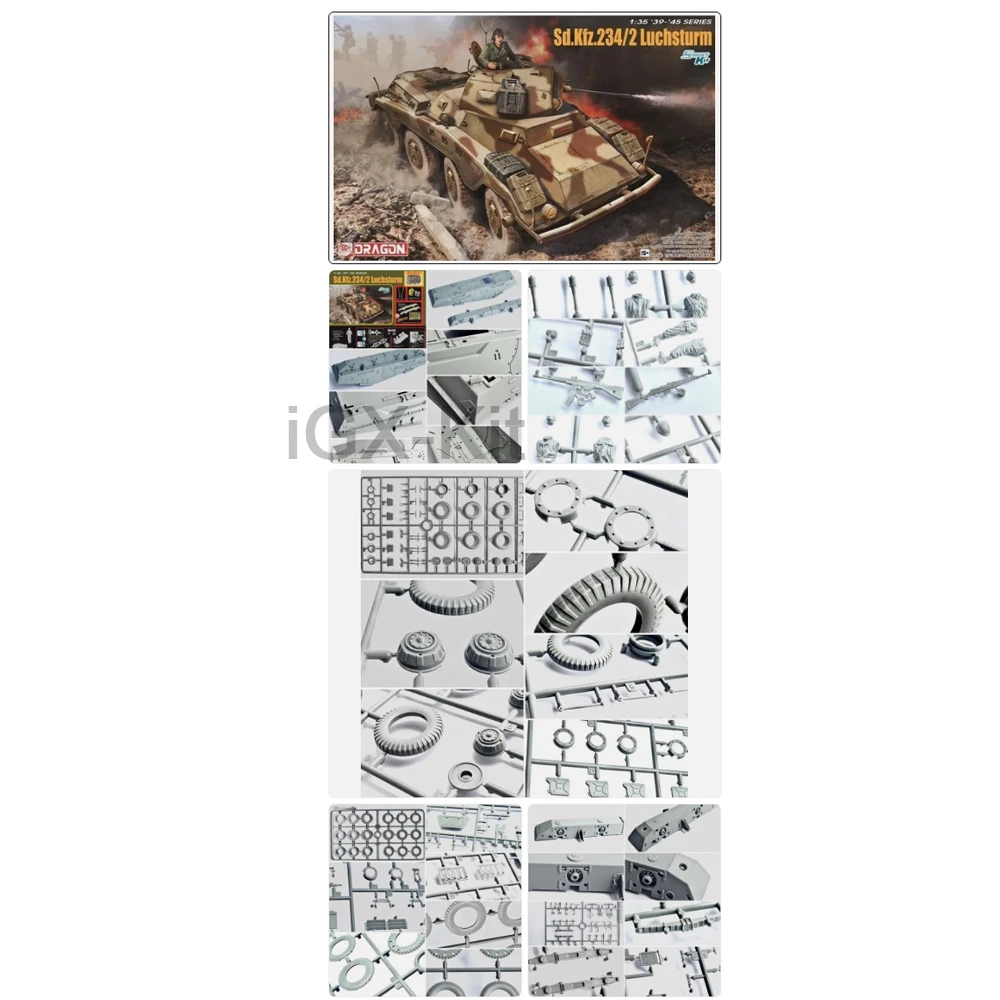 Dragon 6696 Масштабная модель 1:35 SdKfz 234/2 Luchsturm, колесный тяжелый бронированный автомобиль, пластиковый сборный конструктор, набор для хобби и творчества
Dragon 6696 Масштабная модель 1:35 SdKfz 234/2 Luchsturm, колесный тяжелый бронированный автомобиль, пластиковый сборный конструктор, набор для хобби и творчества