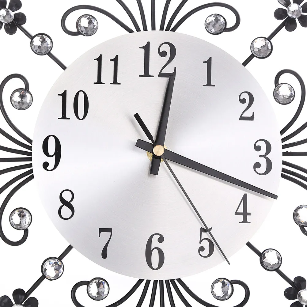 Metal Flower Wall Clock Black Silent Accurate Time 3D Rhinestone Wall Art Decoration Modern Home Office Living Room Clock
Metal Flower Wall Clock Black Silent Accurate Time 3D Rhinestone Wall Art Decoration Modern Home Office Living Room Clock