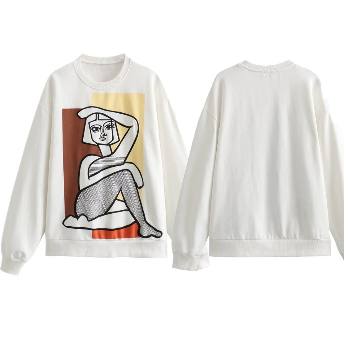 Dave&Di British Fashion Women's High Street Graffiti Print Round Pullover Sweater Neck Boyfriend Loose Sweatshirt Women
Dave&Di British Fashion Women's High Street Graffiti Print Round Pullover Sweater Neck Boyfriend Loose Sweatshirt Women