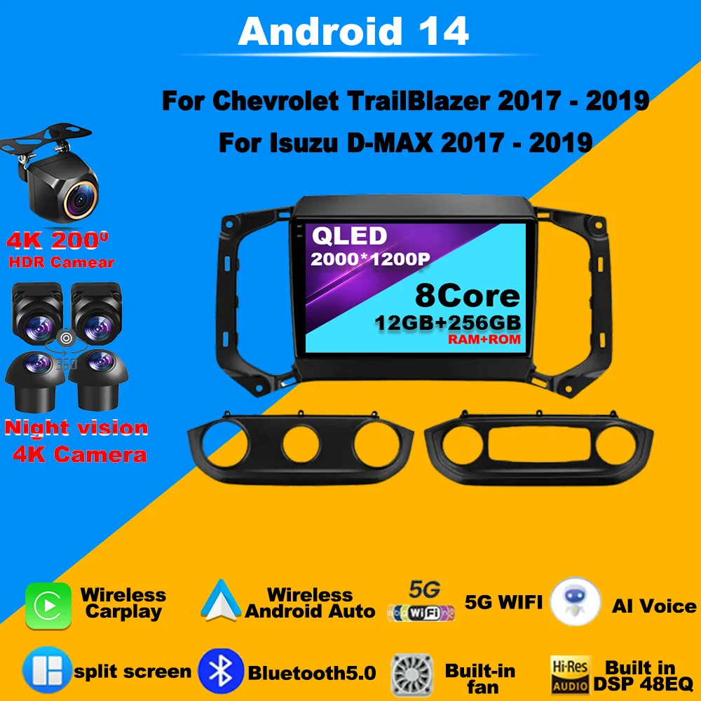 Android 14 Car Radio Carplay For Chevrolet Trail Blazer 2017 - 2019 S10 Colorado For Isuzu GPS Navigation Stereo Wifi Multimedia
Android 14 Car Radio Carplay For Chevrolet Trail Blazer 2017 - 2019 S10 Colorado For Isuzu GPS Navigation Stereo Wifi Multimedia