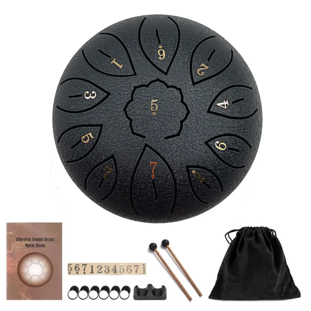 6 inch Steel Tongue Drum 11 Tune Notes Percussion Musical Instrument Hand Pan Tank Drum with Bag Drumsticks Sticker for Children
6 inch Steel Tongue Drum 11 Tune Notes Percussion Musical Instrument Hand Pan Tank Drum with Bag Drumsticks Sticker for Children