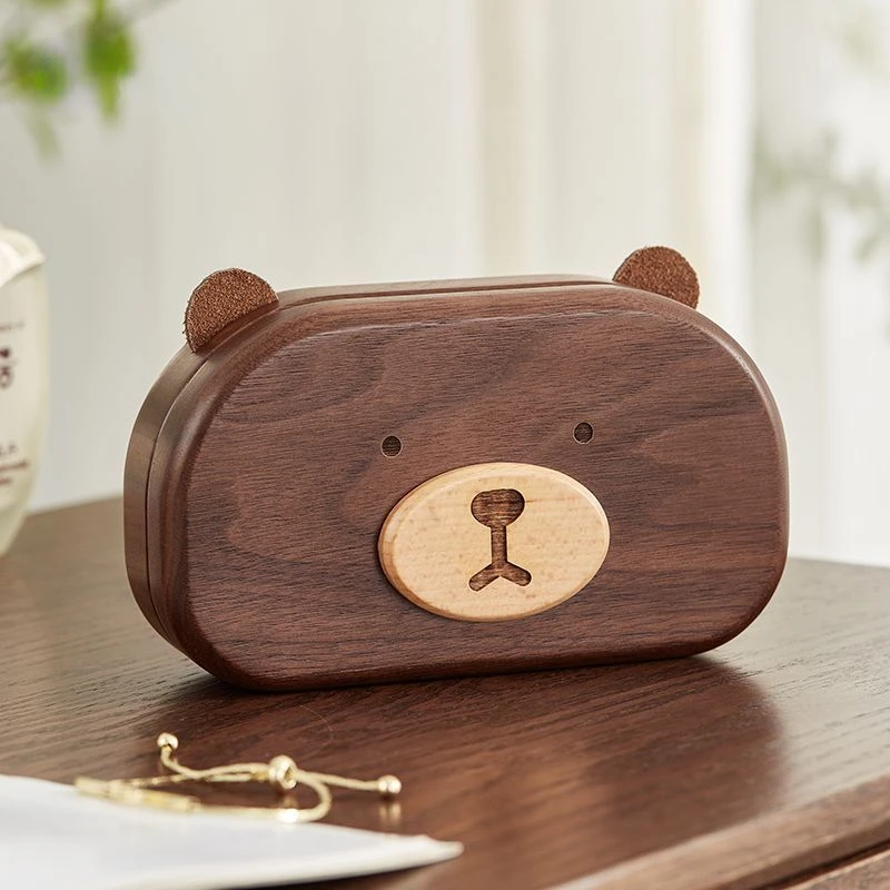 Solid Wood Exquisite Little Bear Shape Household Portable Jewelry Storage Box Beauty Storage Desktop Decoration Home Accessories
Solid Wood Exquisite Little Bear Shape Household Portable Jewelry Storage Box Beauty Storage Desktop Decoration Home Accessories