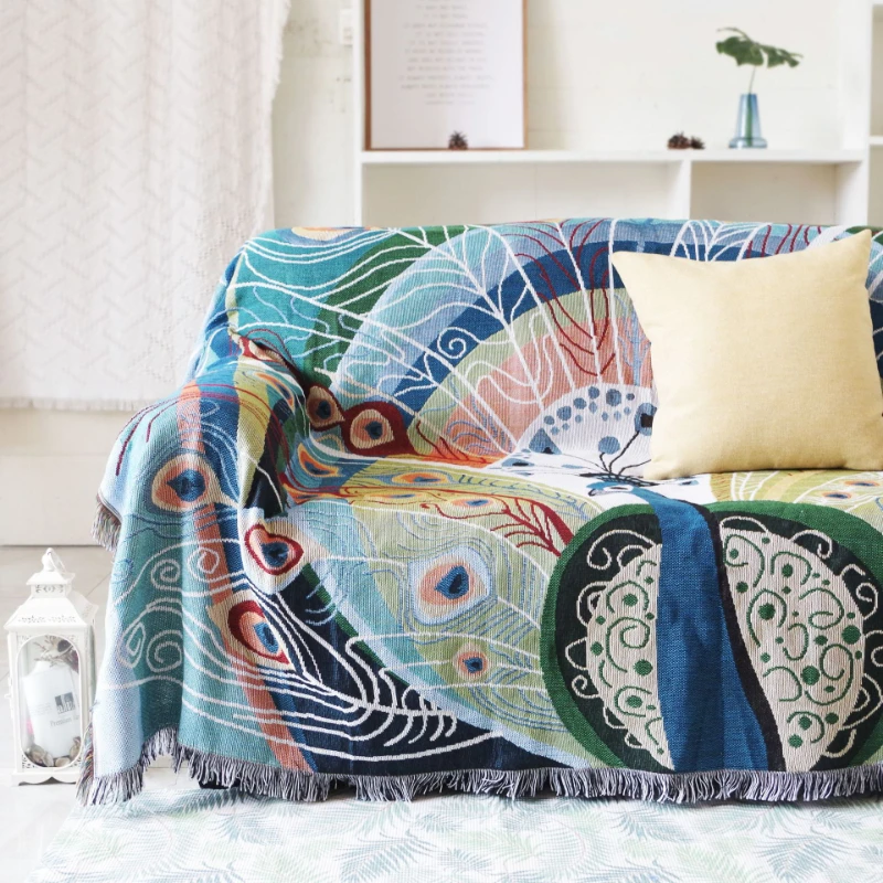 Bohemian Peacock Tapestry Woven Throw Blanket Vintage Animal Print Cotton Linen Sofa Cover Decorative Wall Hanging for Room
Bohemian Peacock Tapestry Woven Throw Blanket Vintage Animal Print Cotton Linen Sofa Cover Decorative Wall Hanging for Room