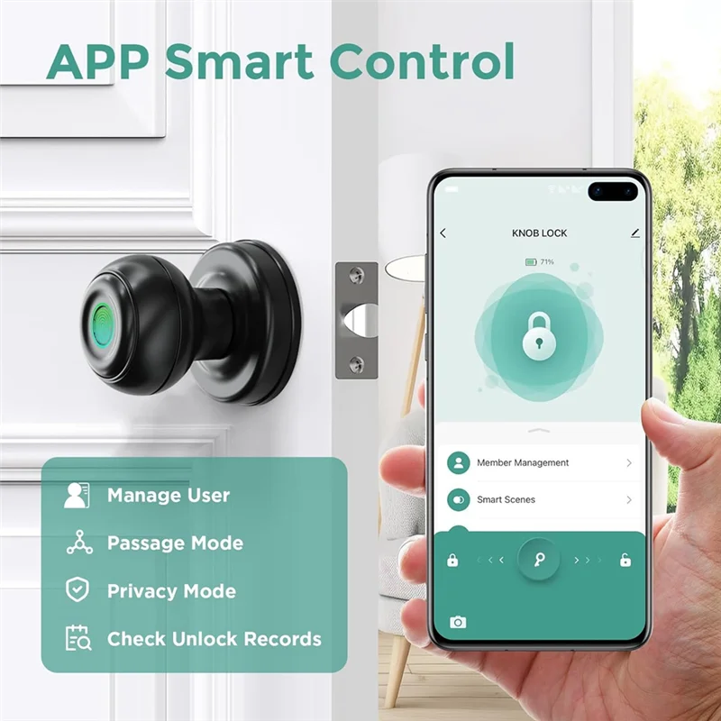 M20K Smart Door Knob,Tuya Door Lock Great For Bedrooms, Apartments Offices, Hotels With App Control 1Set
M20K Smart Door Knob,Tuya Door Lock Great For Bedrooms, Apartments Offices, Hotels With App Control 1Set