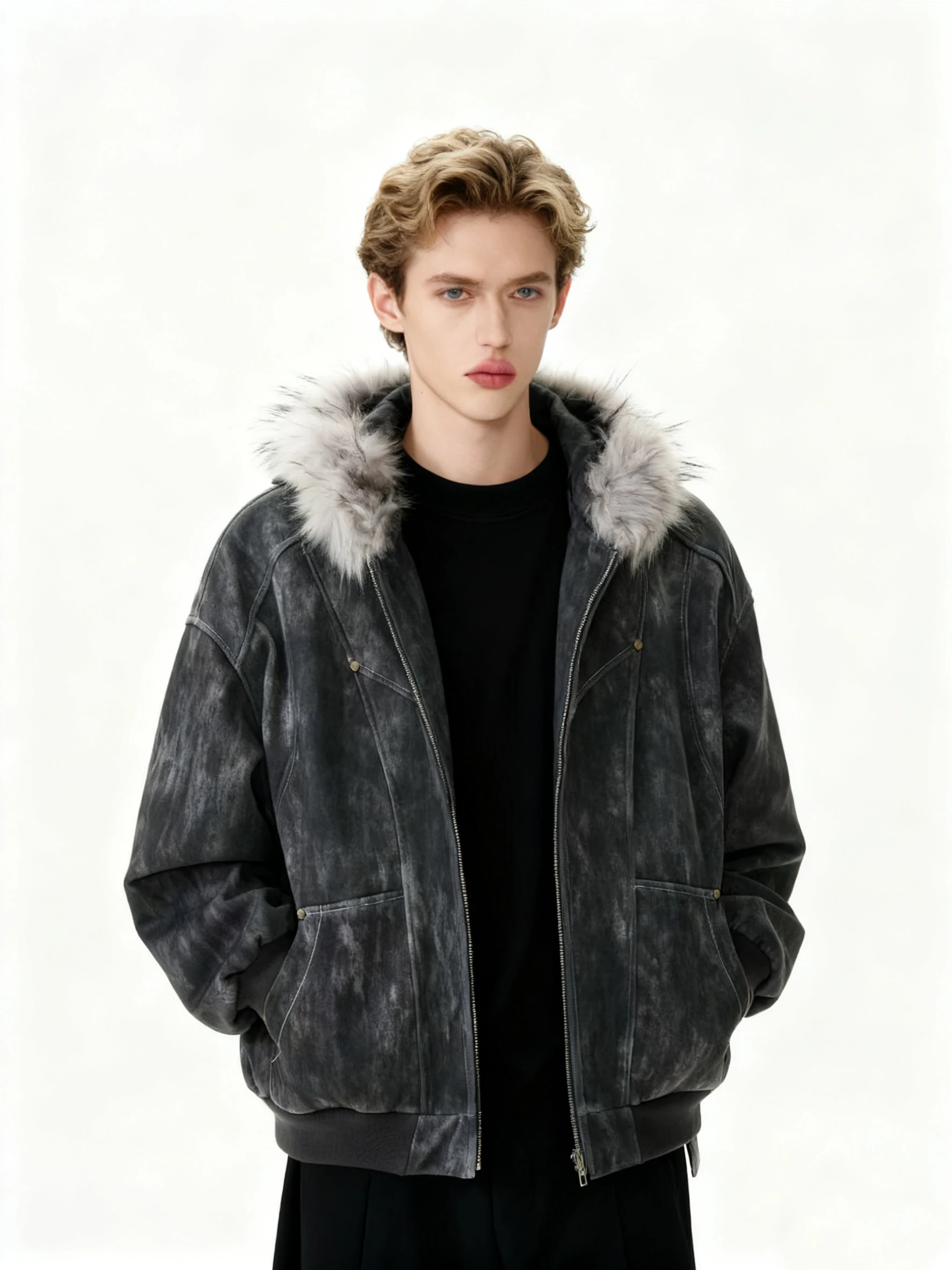 Мужское зимнее хлопковое пальто с капюшоном и большим меховым воротником, толстая теплая ветрозащитная парка с горной резьбой, модное пальто высокого класса
Мужское зимнее хлопковое пальто с капюшоном и большим меховым воротником, толстая теплая ветрозащитная парка с горной резьбой, модное пальто высокого класса