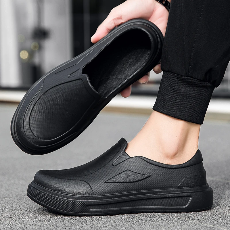Men's Chef Shoes Slip-On Kitchen Work Shoes Anti-Slip Waterproof Oil-Resistant Back Kitchen Work Shoes Black Labor Protection...
Men's Chef Shoes Slip-On Kitchen Work Shoes Anti-Slip Waterproof Oil-Resistant Back Kitchen Work Shoes Black Labor Protection...