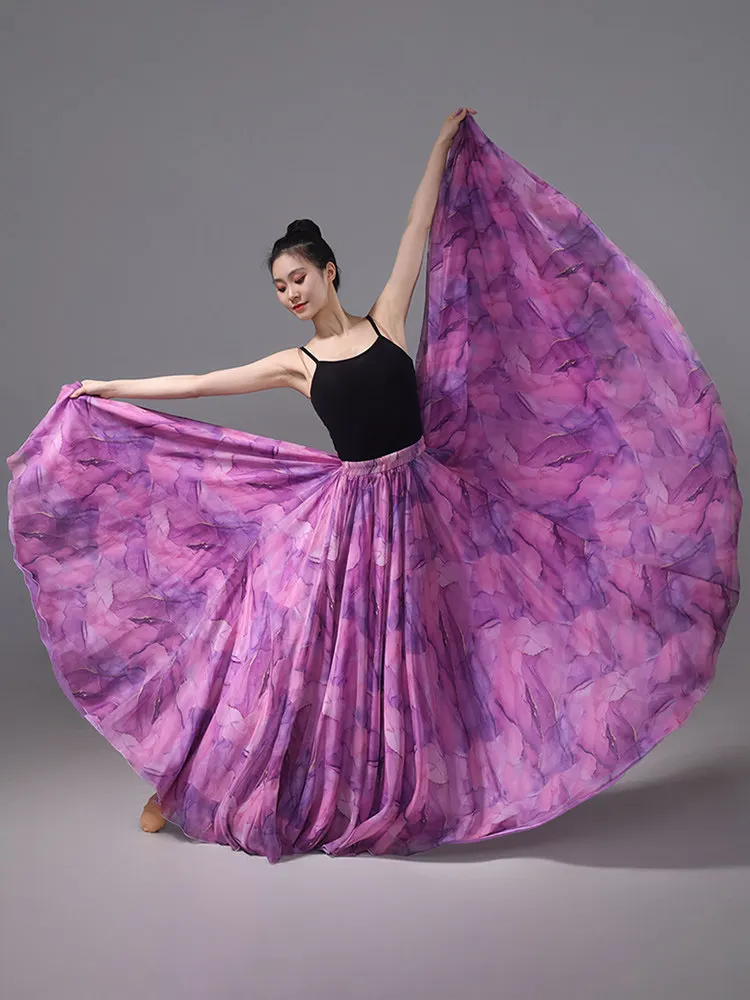 Elegant 720 Degree Classical Women Modern Dance Training Skirt Ethnic Double Chiffon Performance Swing Skirt
Elegant 720 Degree Classical Women Modern Dance Training Skirt Ethnic Double Chiffon Performance Swing Skirt