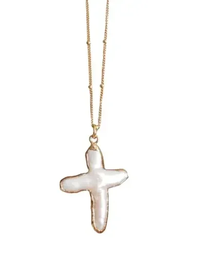 Vintage Natural Freshwater Pearl Cross Necklace Golden Copper Alloy Pearl Necklace for Women Birthday Graduation Jewelry Gift
Vintage Natural Freshwater Pearl Cross Necklace Golden Copper Alloy Pearl Necklace for Women Birthday Graduation Jewelry Gift
