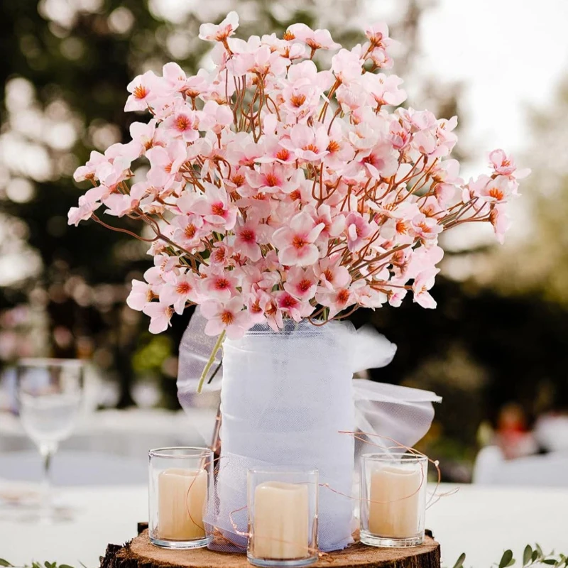 10Pcs Artificial Peach Blossom Silk Garden Party Cherry Blossoms Tree Decoration Wedding Floral Arrangement Home Room Decor
10Pcs Artificial Peach Blossom Silk Garden Party Cherry Blossoms Tree Decoration Wedding Floral Arrangement Home Room Decor