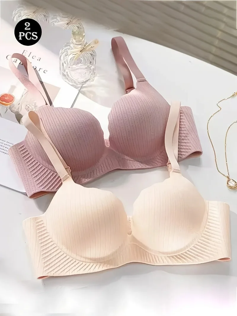 2PCS Women's Underwear Bra Non marking Thickened AA Cup Small Chest Converge Underwear Women's Anti sagging Collection Accessory
2PCS Women's Underwear Bra Non marking Thickened AA Cup Small Chest Converge Underwear Women's Anti sagging Collection Accessory