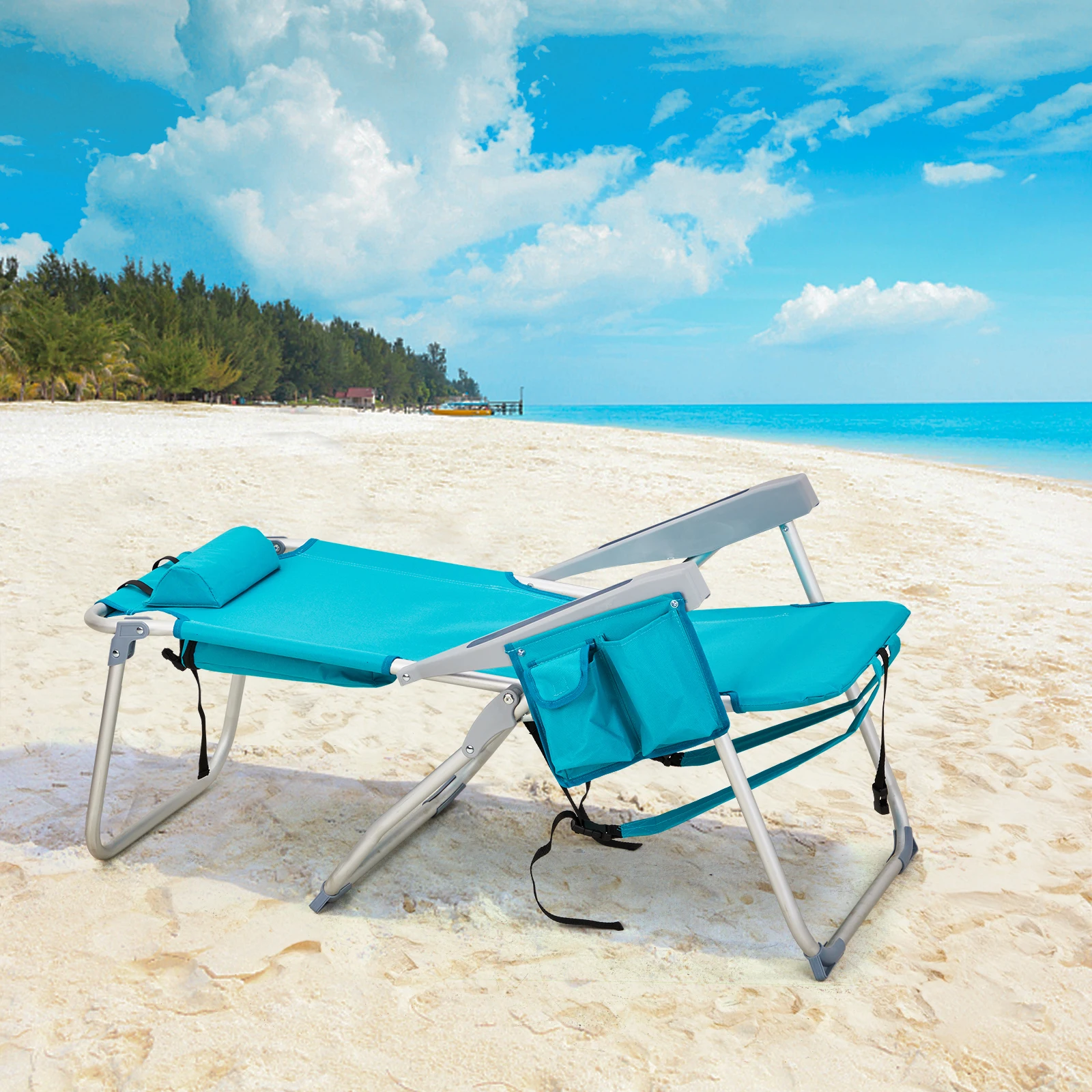 63 * 70 * 99Cm mint green, aluminum beach chair, Oxford cloth, silver-white aluminum tube 100kg heightened N001
63 * 70 * 99Cm mint green, aluminum beach chair, Oxford cloth, silver-white aluminum tube 100kg heightened N001