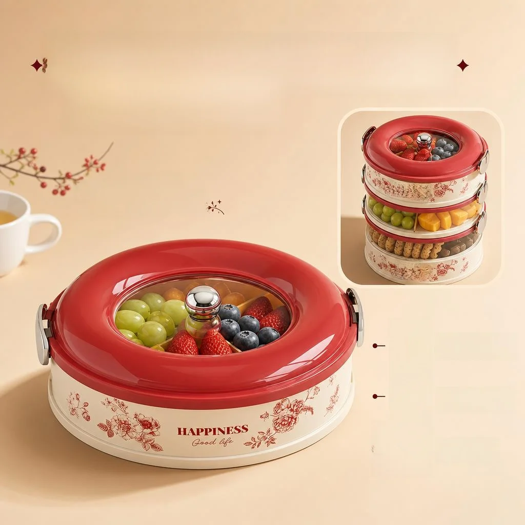 Sealed Rotatable Retro Style Storage Box Nut Fruit Tray Dry Fruit Plate Home Use High Aesthetic Value Dining Table Decoration
Sealed Rotatable Retro Style Storage Box Nut Fruit Tray Dry Fruit Plate Home Use High Aesthetic Value Dining Table Decoration