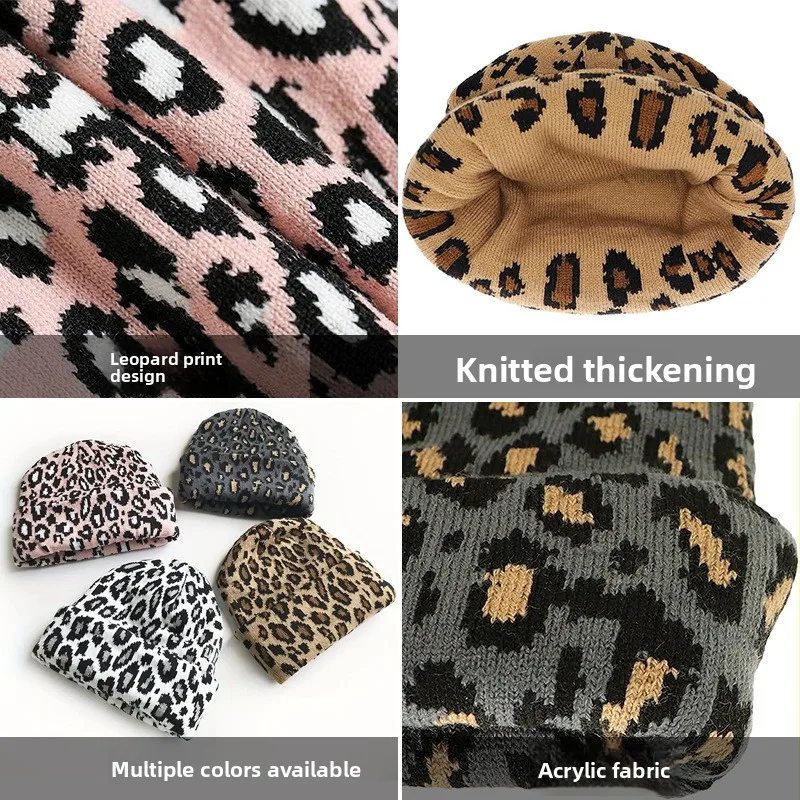 Women's Stylish Leopard Print Knit Hat - Retro Thickened Cuffed Earmuff Hat for Spring, Autumn & Winter
Women's Stylish Leopard Print Knit Hat - Retro Thickened Cuffed Earmuff Hat for Spring, Autumn & Winter
