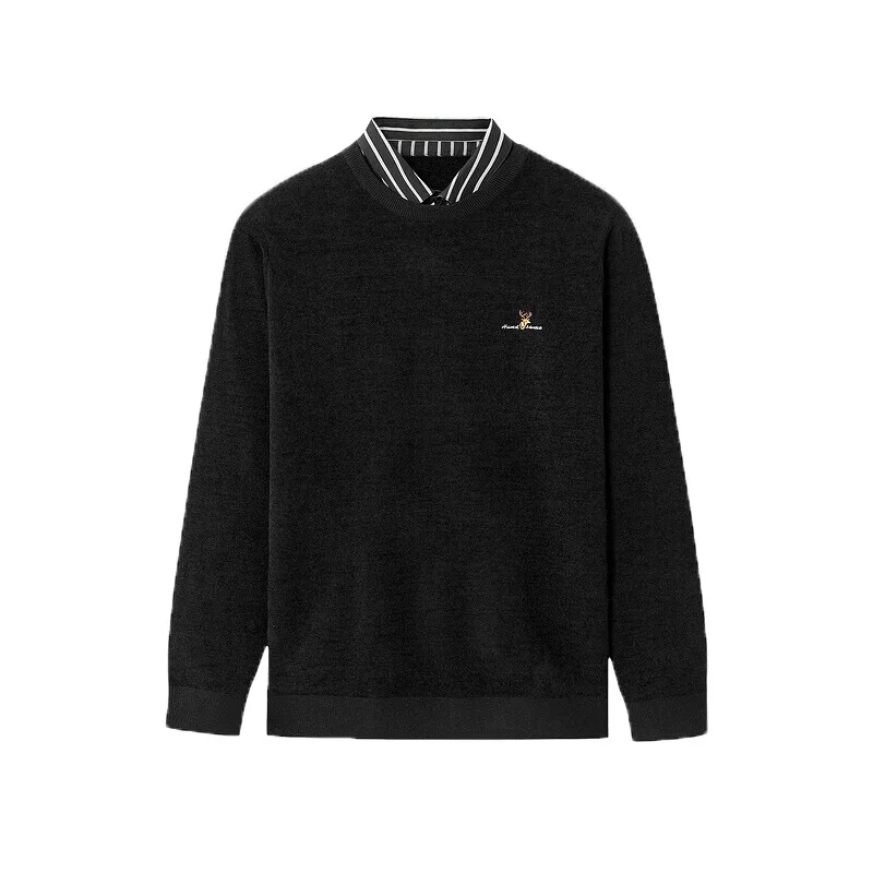 Knitted Fake Two-Piece V8T60200 round Neck Long Sleeve Youthful Energy Style Winter Season Overhead Wearing Men's Sweater
Knitted Fake Two-Piece V8T60200 round Neck Long Sleeve Youthful Energy Style Winter Season Overhead Wearing Men's Sweater