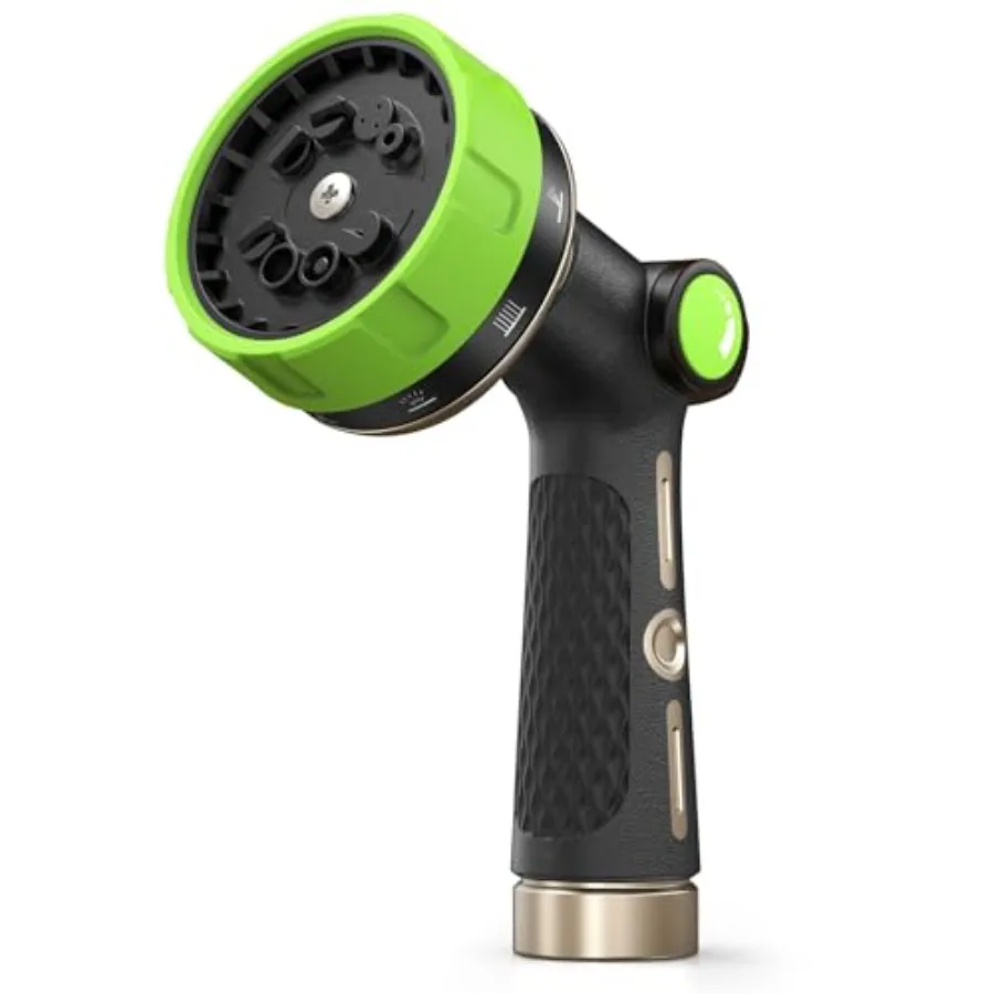 Garden Hose Nozzle Heavy Duty - 00% Metal Thumb Control Spray Nozzles for Garden Hose High Pressure, 0 Patterns Water Hose Nozz
Garden Hose Nozzle Heavy Duty - 00% Metal Thumb Control Spray Nozzles for Garden Hose High Pressure, 0 Patterns Water Hose Nozz