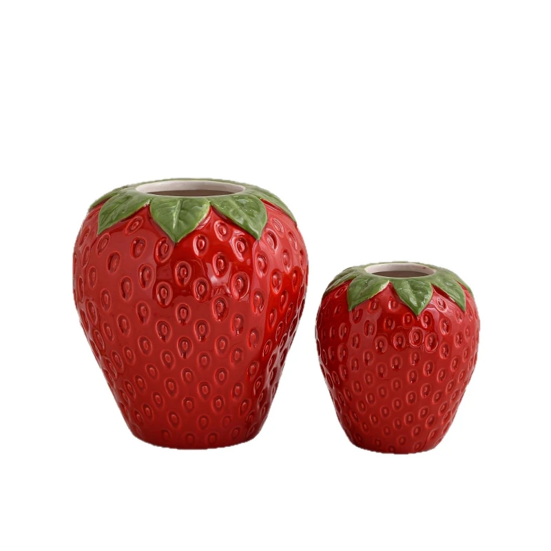 LH strawberry fruit shape ceramic vase ornament a variety of shape soft decoration jewelry
LH strawberry fruit shape ceramic vase ornament a variety of shape soft decoration jewelry
