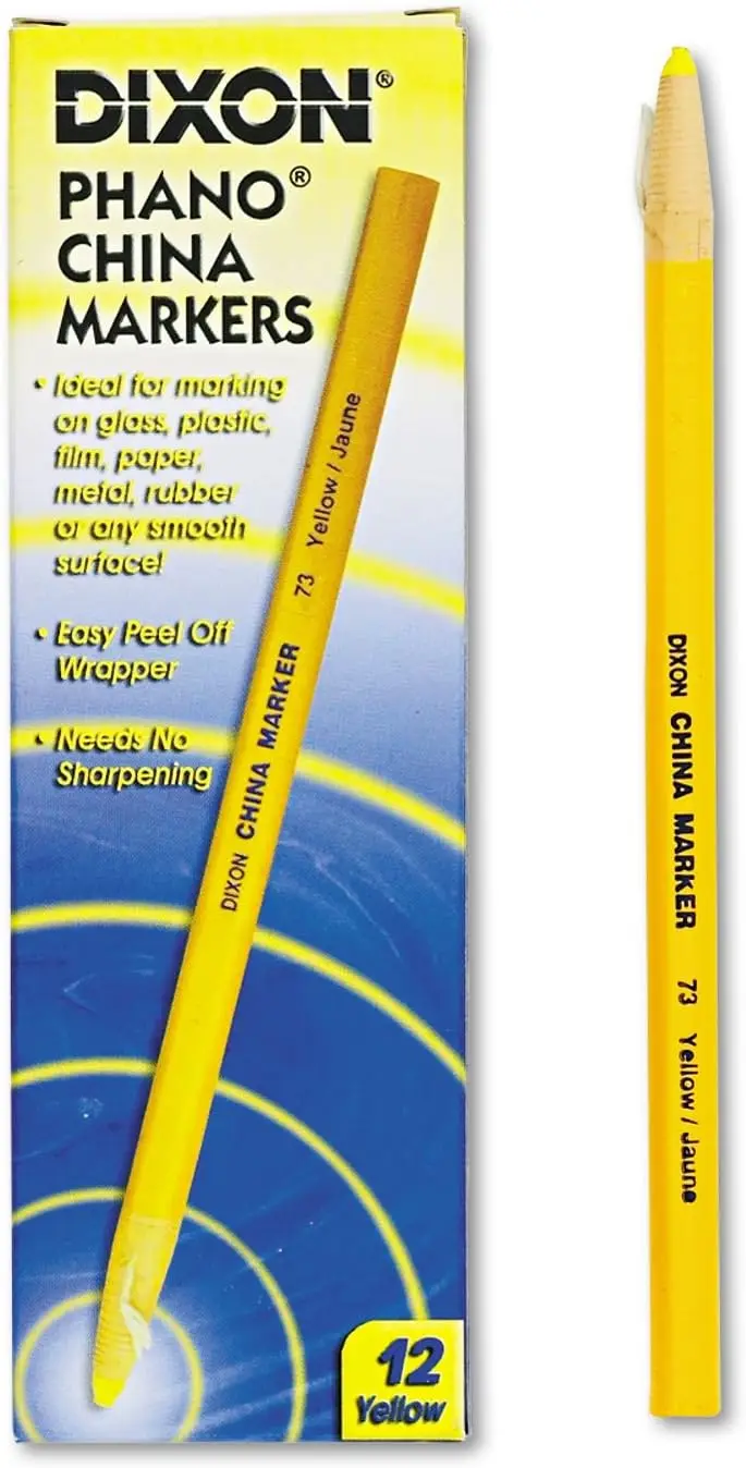 Yellow China Marker for Glass, Plastic & More, Dozen Pack
Yellow China Marker for Glass, Plastic & More, Dozen Pack