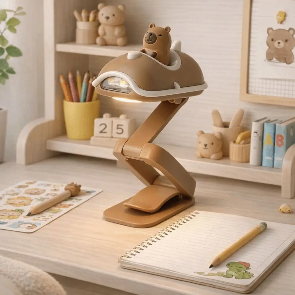 Светильник-капибара для чтения, регулируемый, на батарейках, складной, теплый, яркий, креативный светодиодный настольный светильник-прищепка, декор для стола
Светильник-капибара для чтения, регулируемый, на батарейках, складной, теплый, яркий, креативный светодиодный настольный светильник-прищепка, декор для стола
