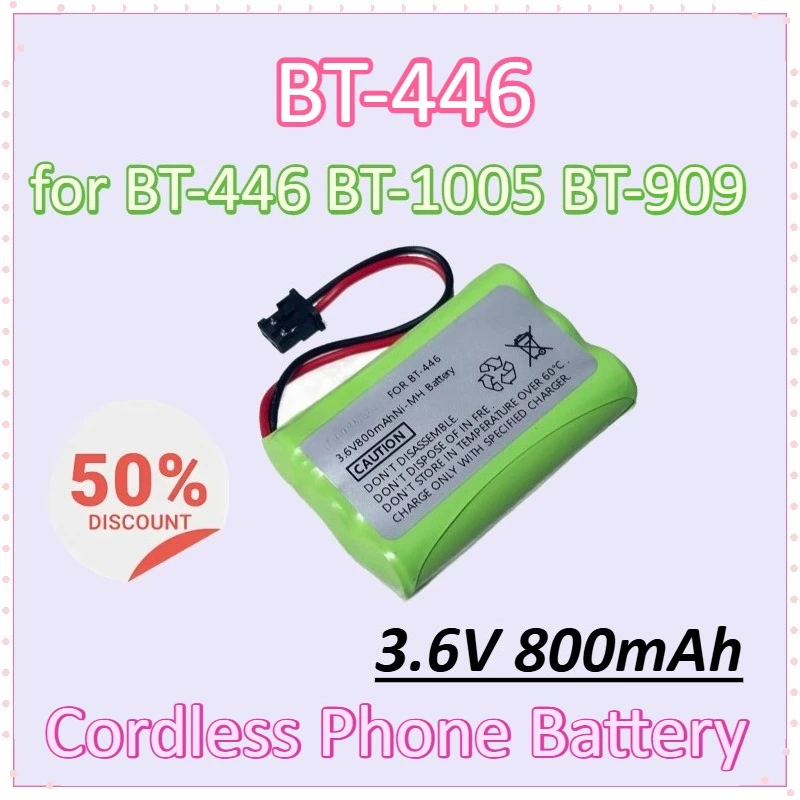 New BT-446 3.6V 800mAh AAA NiMH Cordless Phone Rechargeable Battery Replacement Pack for BT-446 BT-1005 BT-909 High-Capacity 
New BT-446 3.6V 800mAh AAA NiMH Cordless Phone Rechargeable Battery Replacement Pack for BT-446 BT-1005 BT-909 High-Capacity