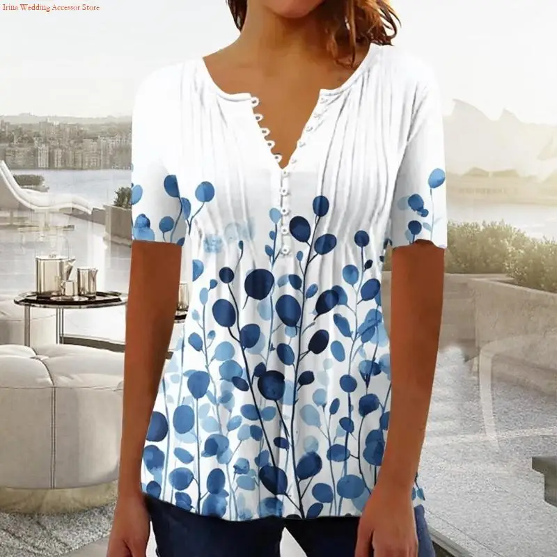 G92D Женская модная рубашка с короткими рукавами и v-образным вырезом на пуговицах, топ с цветочным принтом
G92D Женская модная рубашка с короткими рукавами и v-образным вырезом на пуговицах, топ с цветочным принтом