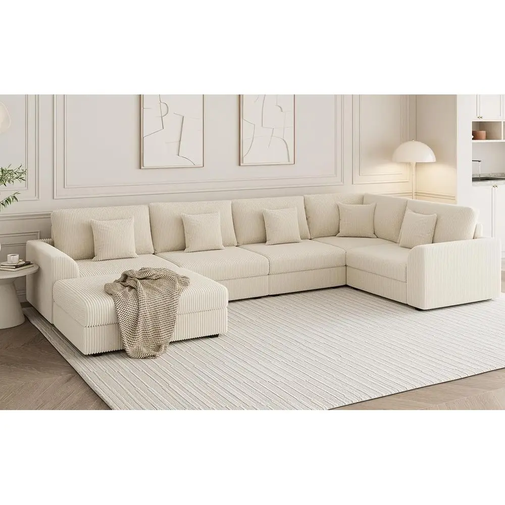 Oversized Convertible Sleeper Sofa with Deep Seating and Ottoman, Plus 5 Pillows for Living Room Comfort
Oversized Convertible Sleeper Sofa with Deep Seating and Ottoman, Plus 5 Pillows for Living Room Comfort