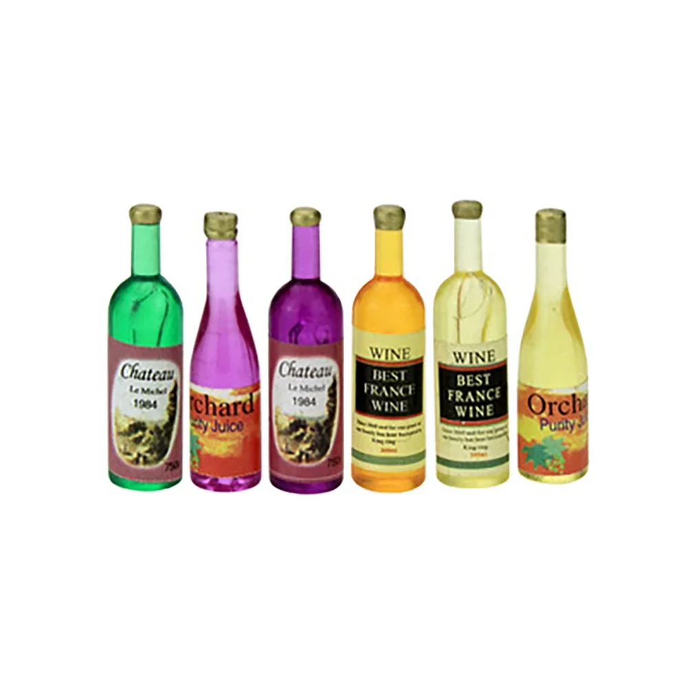 6Pcs 1/12 Dollhouse Miniature Mini Resin Wine Bottle Mini Drinks Model Toy for Doll House Accessories Decoration
6Pcs 1/12 Dollhouse Miniature Mini Resin Wine Bottle Mini Drinks Model Toy for Doll House Accessories Decoration