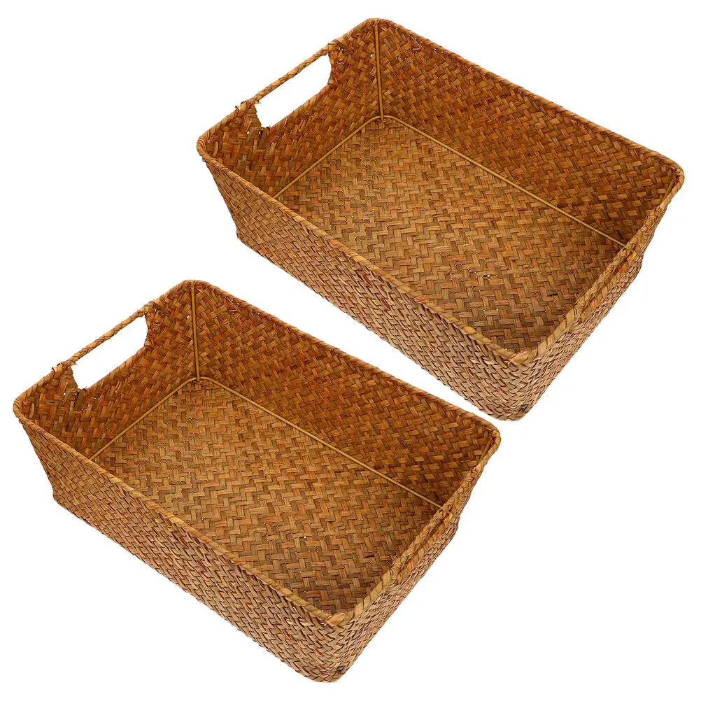 2Pcs Woven Fruit Basket Wicker Serving Basket Retro Elegant Handcrafted Natural Weave Storage Holder for Snacks Vegetables Bread
2Pcs Woven Fruit Basket Wicker Serving Basket Retro Elegant Handcrafted Natural Weave Storage Holder for Snacks Vegetables Bread