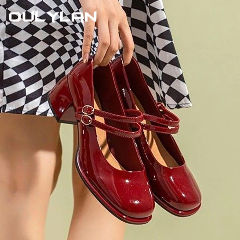 Oulylan однотонные вечерние кожаные туфли, классические босоножки на высоком каблуке в стиле ретро, женская обувь на массивном каблуке с квадратным носком
Oulylan однотонные вечерние кожаные туфли, классические босоножки на высоком каблуке в стиле ретро, женская обувь на массивном каблуке с квадратным носком