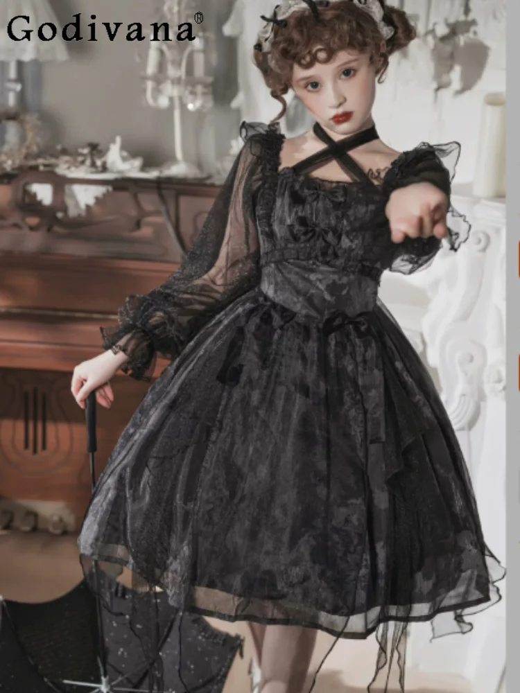 Lolita Girl Gothic Dark Daily Cos Princess Wedding Dress Fashion High Waist A-line Versatile Irregular Halloween Party Dresses
Lolita Girl Gothic Dark Daily Cos Princess Wedding Dress Fashion High Waist A-line Versatile Irregular Halloween Party Dresses