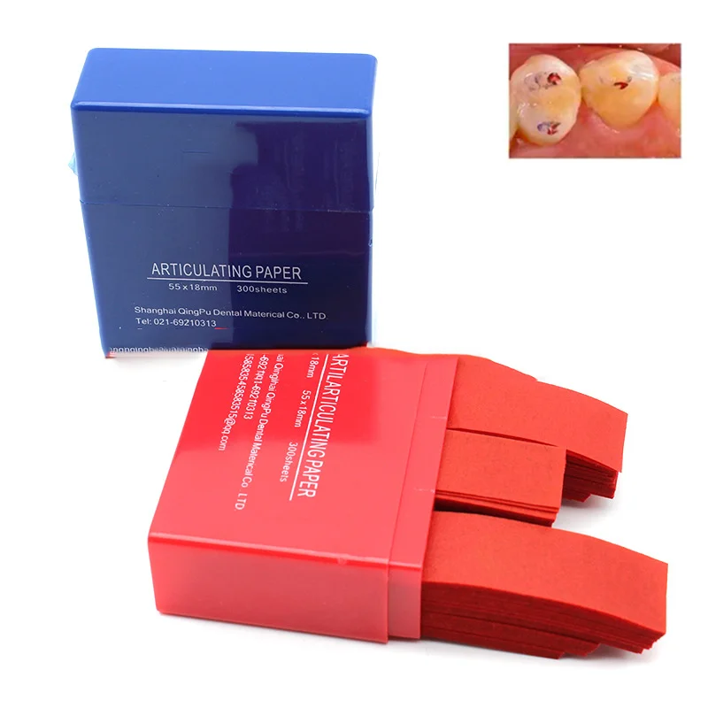 300Pcs Dental Articulating Paper With Storage Case Double-sided Bite Strips 55*18mm Oral Teeth Whitening Material Dentist Tools 
300Pcs Dental Articulating Paper With Storage Case Double-sided Bite Strips 55*18mm Oral Teeth Whitening Material Dentist Tools